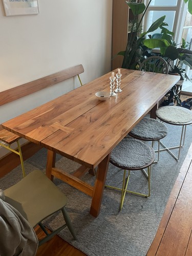 Rectangular solid wood dining - solid,
