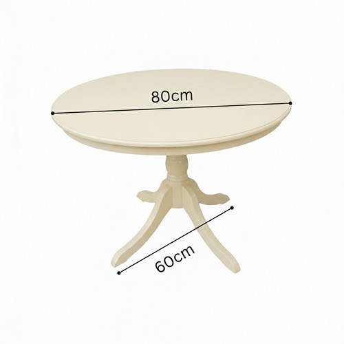 Cream round wooden - round,