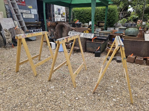 Trio vintage trestle - vintage, table