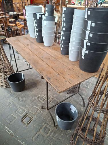 Vintage table with - table, trestle