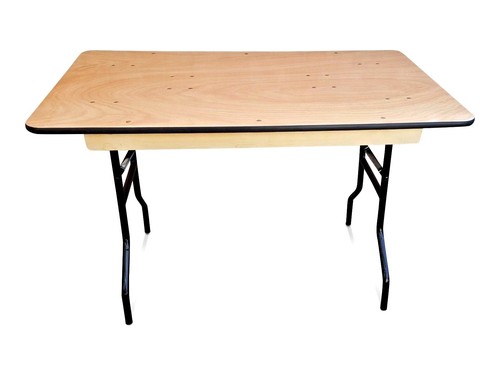 4ft wooden trestle table - wooden,