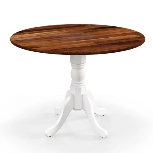 Wooden dining table with round - dining,